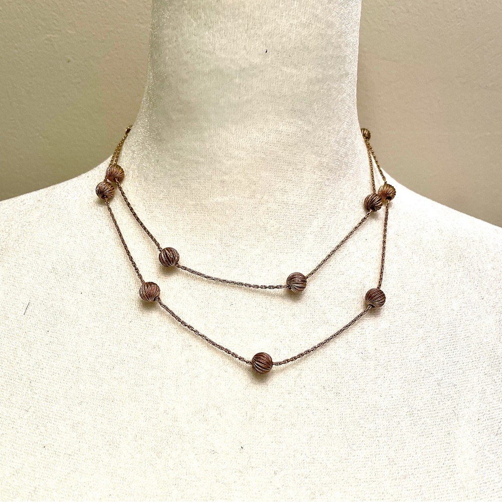 Sold: Vintage Christian Dior by Grosse Germany Necklace – Gold-Tone Bead Station